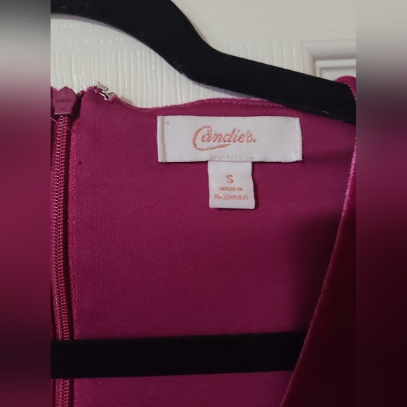 Candies long sleeve velvet Romper - Picture 6 of 9